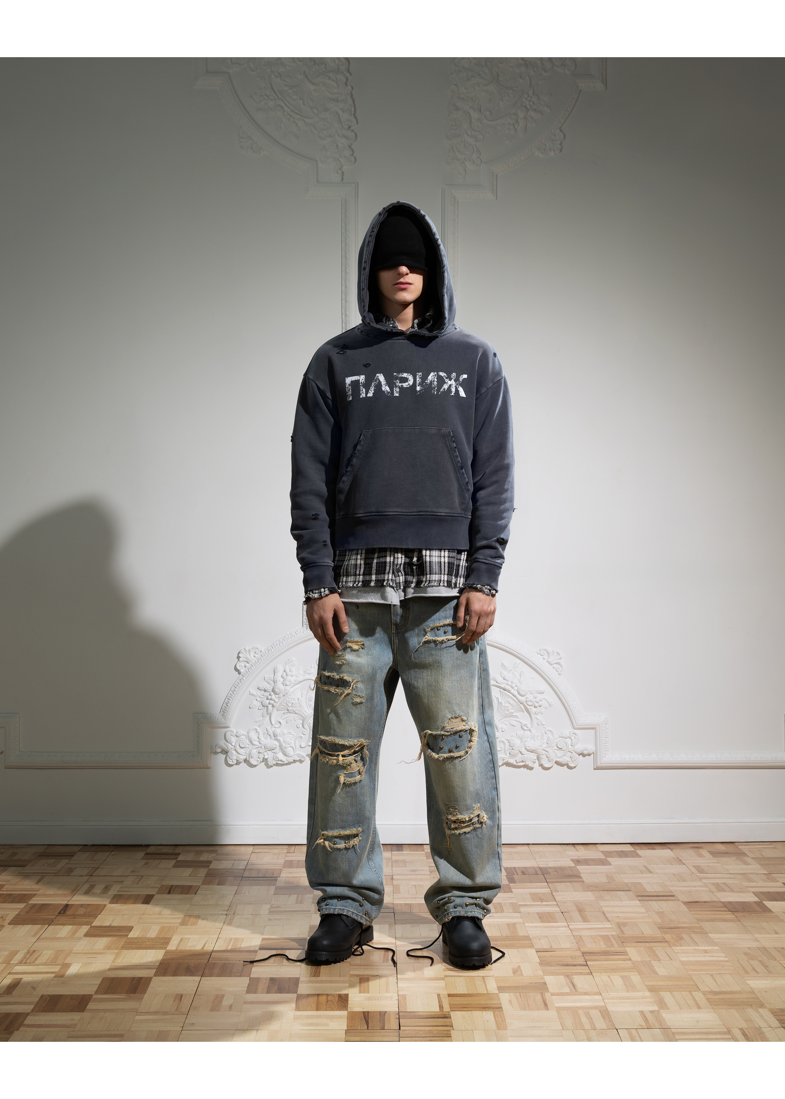 PARIS HOODIE in GREY