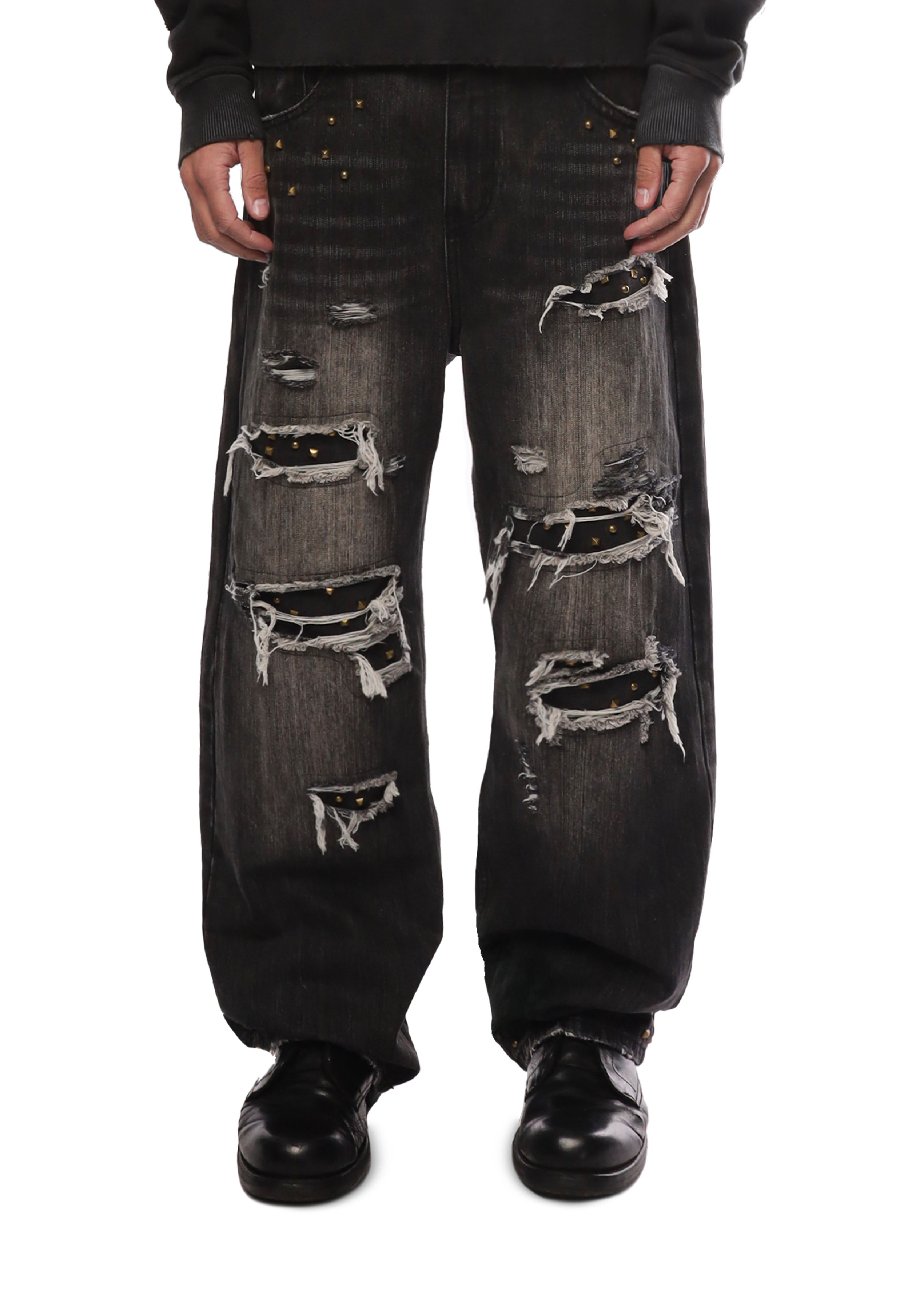 27 CLUB DISTRESSED DENIM in GREY