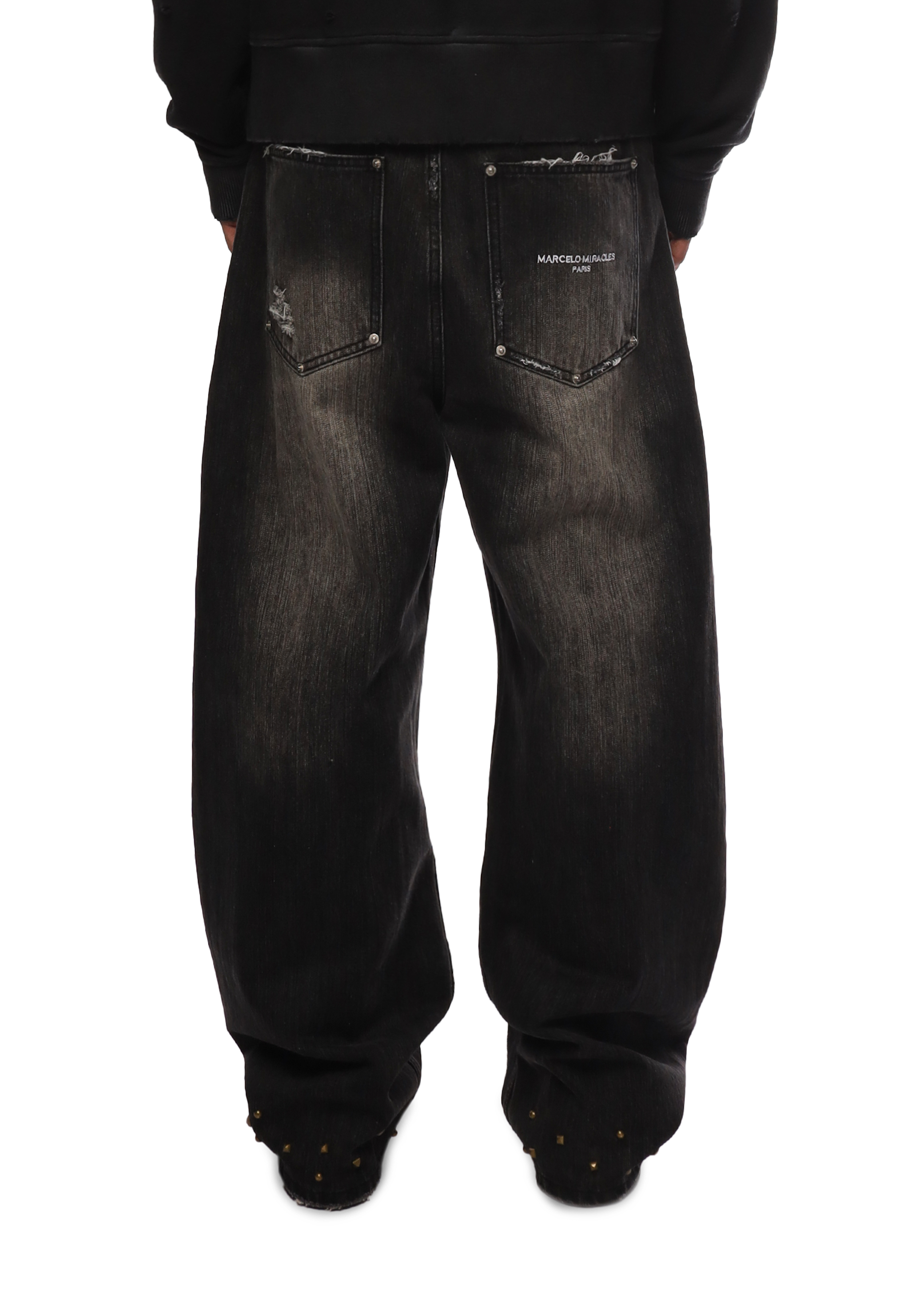 27 CLUB DISTRESSED DENIM in GREY
