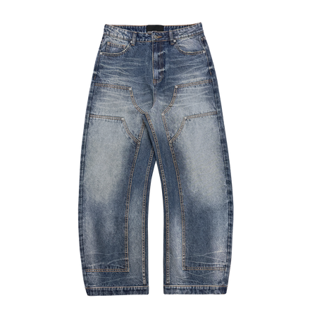 BARREL DENIM in WASHED BLUE