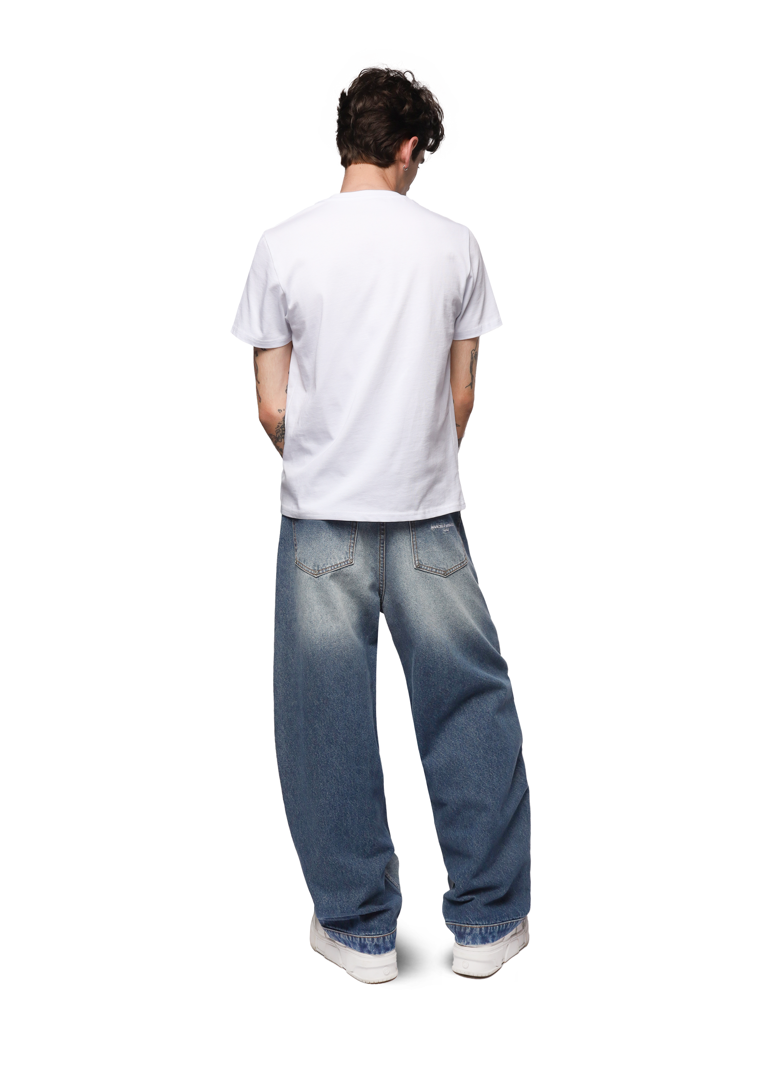 BARREL DENIM in WASHED BLUE