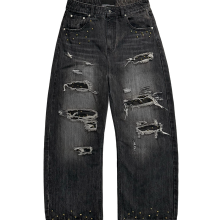 27 CLUB DISTRESSED DENIM in GREY