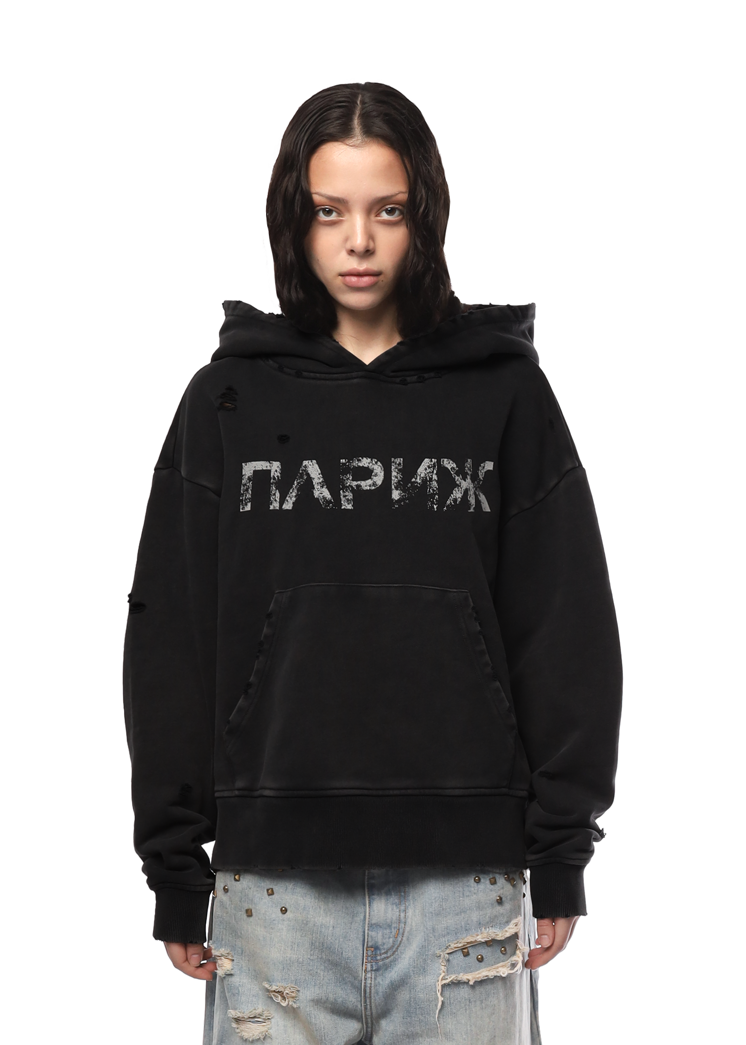 PARIS HOODIE in BLACK