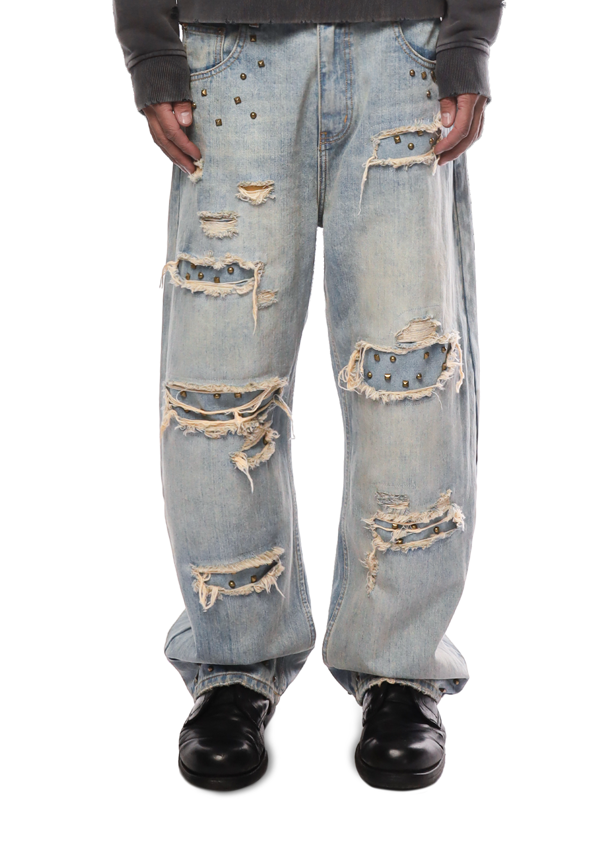 27 CLUB DISTRESSED DENIM in BLUE