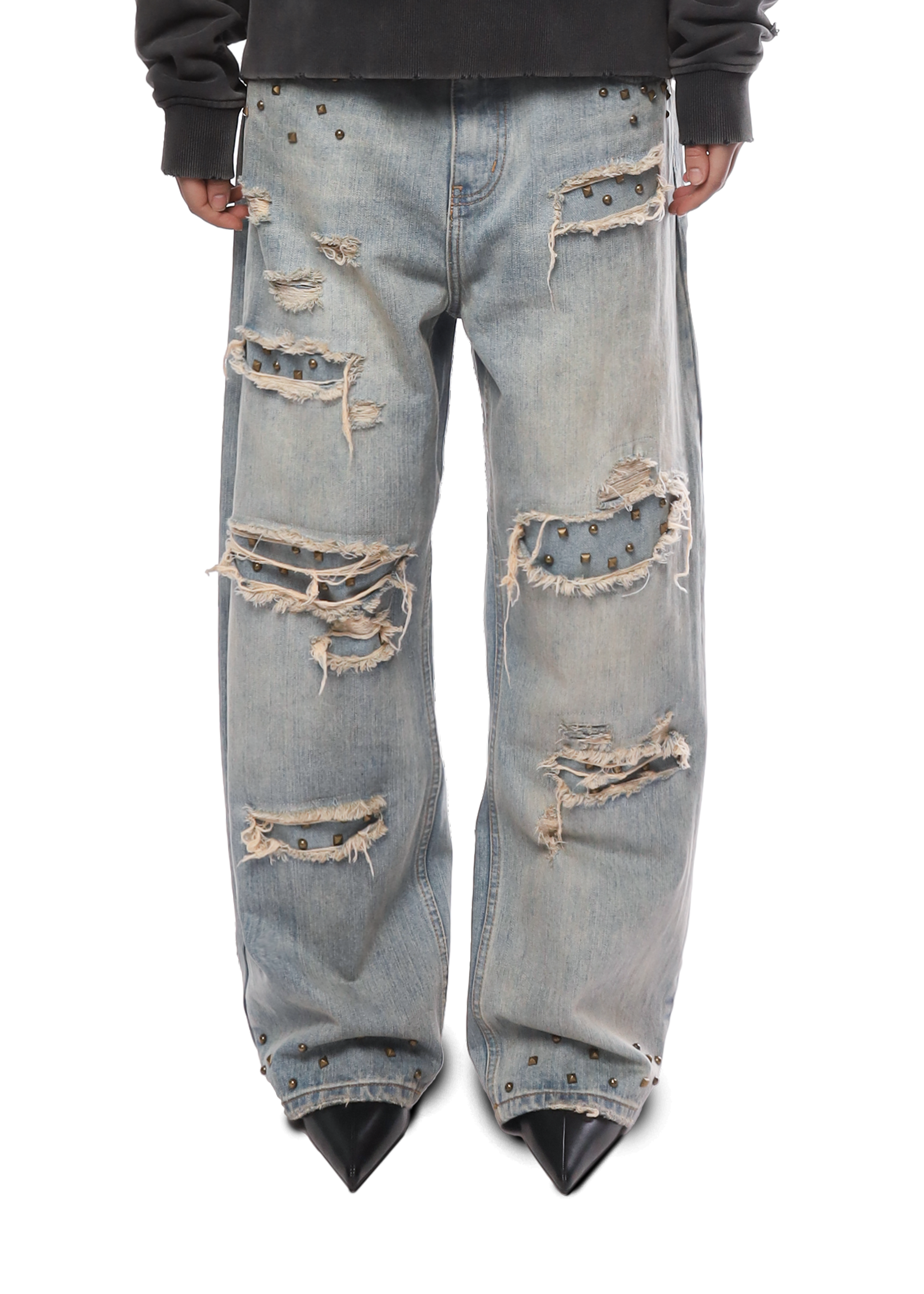 27 CLUB DISTRESSED DENIM in BLUE