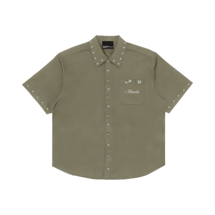 FLOWER SHIRT in OLIVE