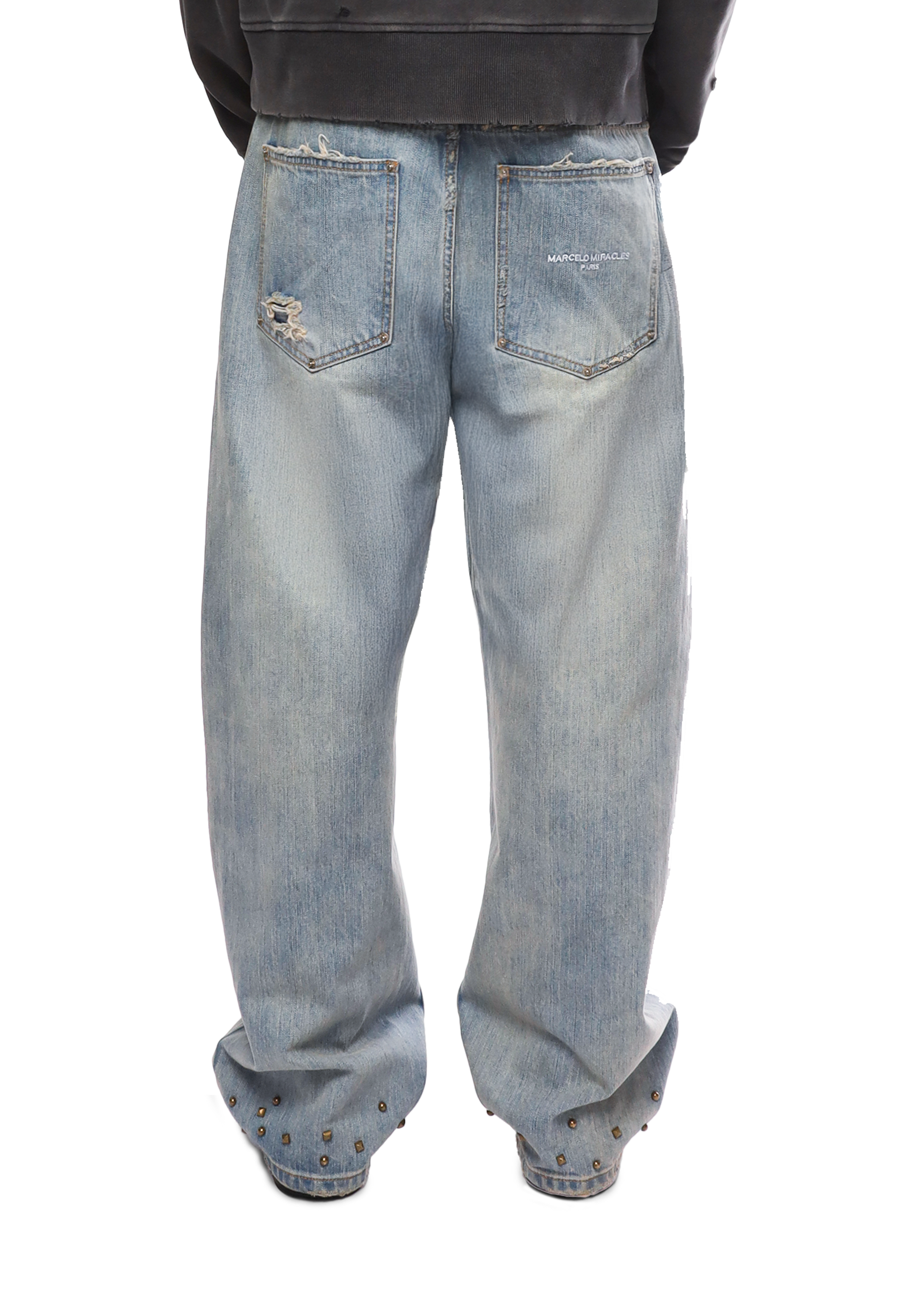 27 CLUB DISTRESSED DENIM in BLUE