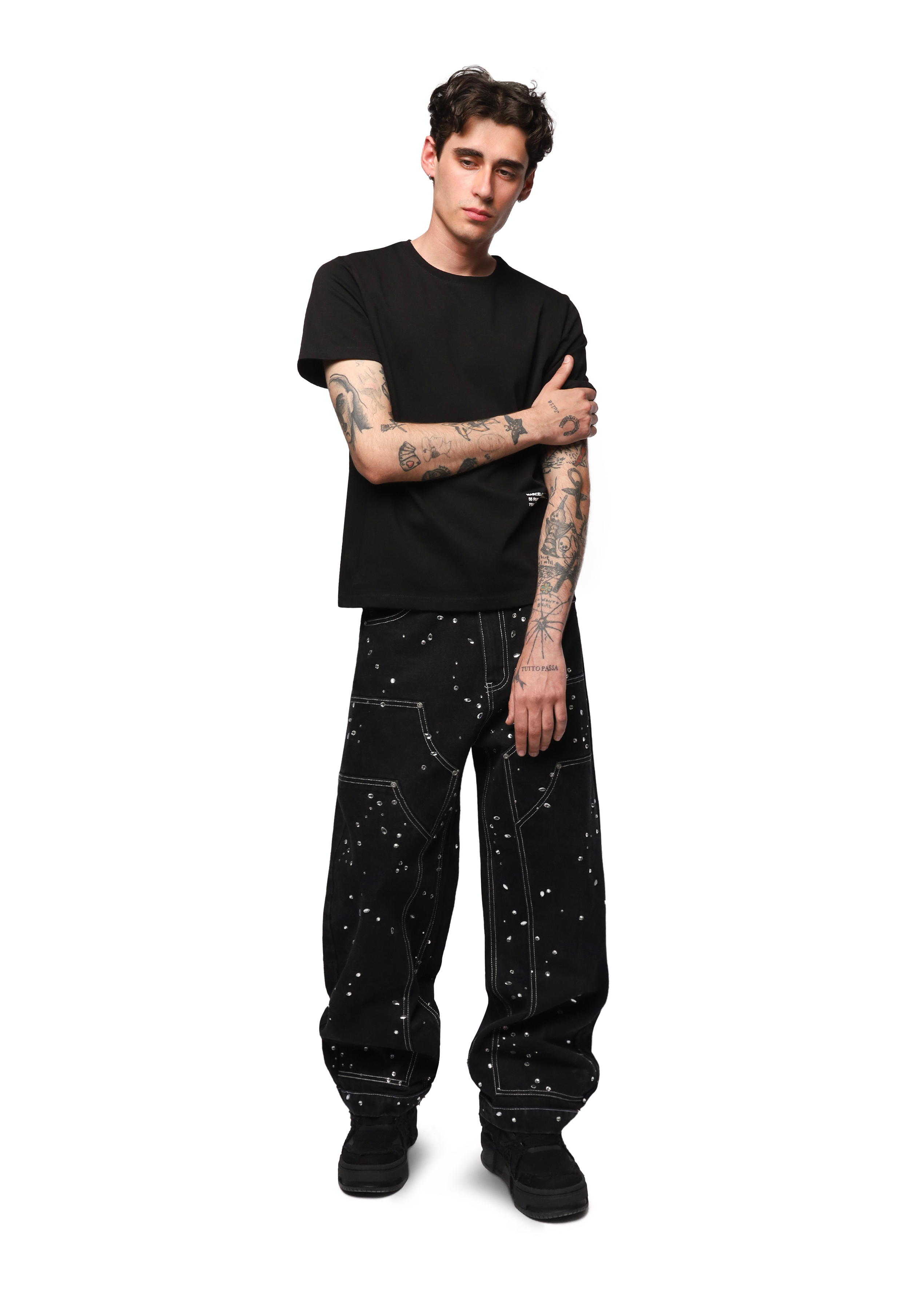 BARREL CRYSTAL DENIM in BLACK