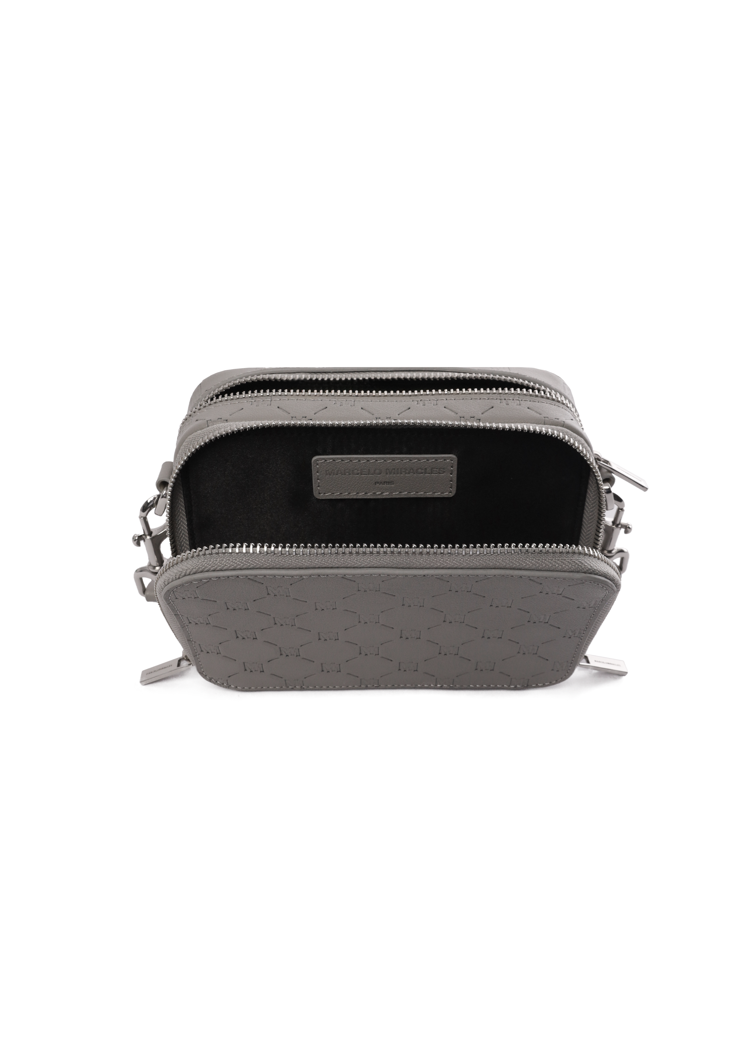 MONOGRAM SHOULDER BAG in GREY