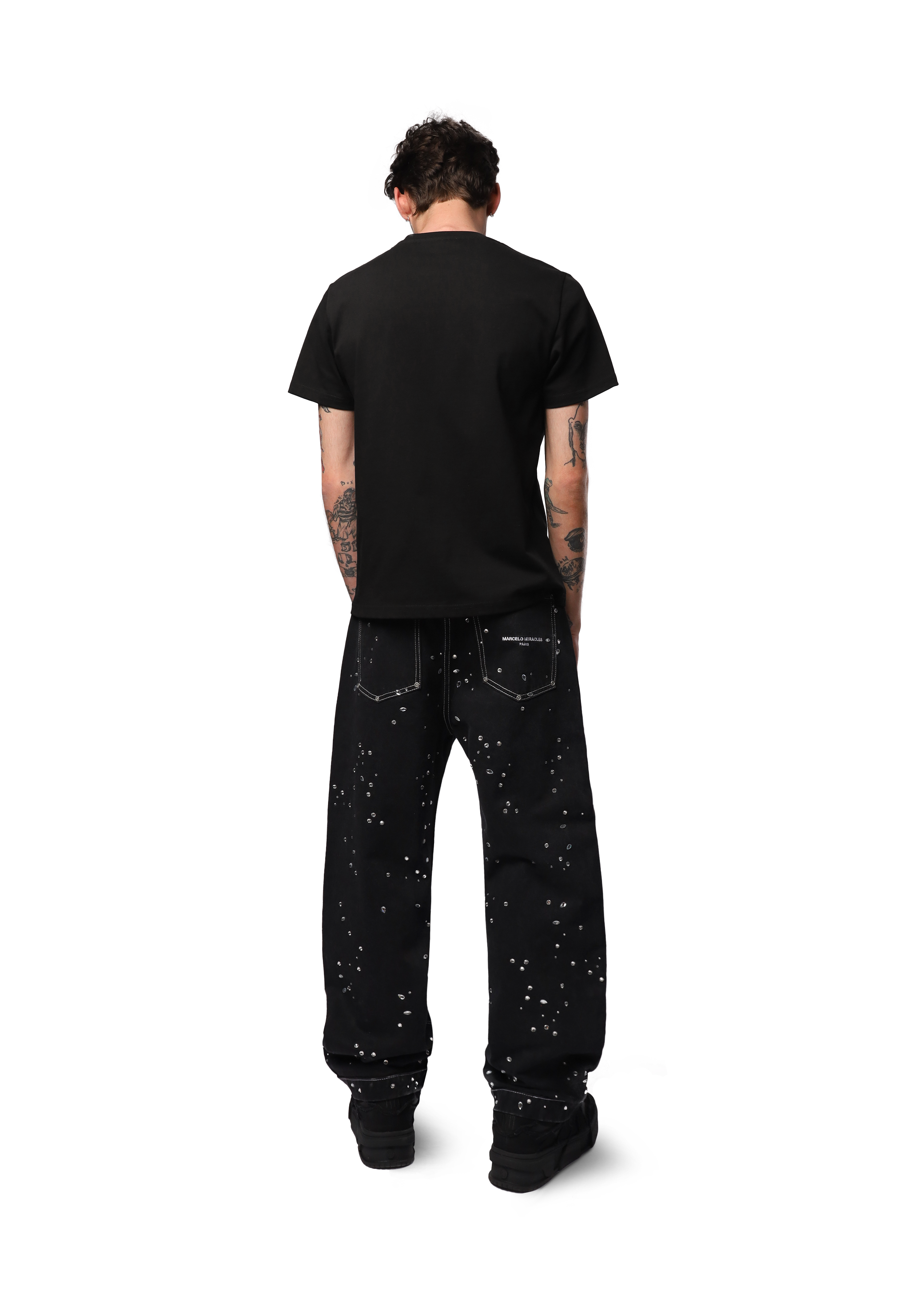 BARREL CRYSTAL DENIM in BLACK