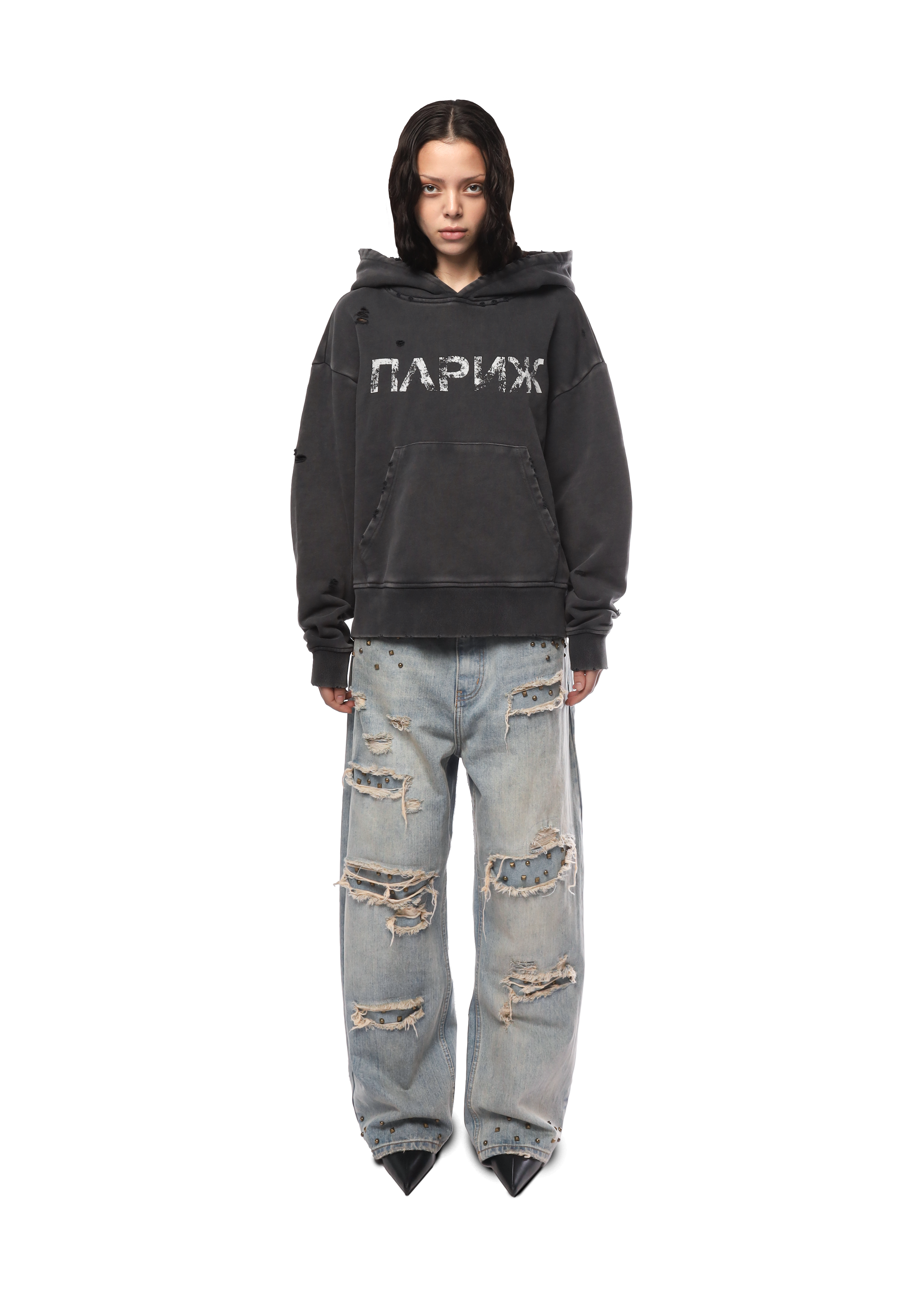 PARIS HOODIE in GREY